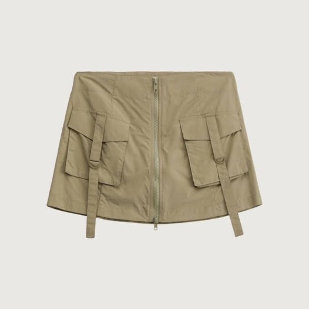Oak + Fort Mini Nylon Cargo Skirt - Size 10